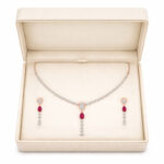 Ruby Radiance Diamond Set - 18K Jewellery