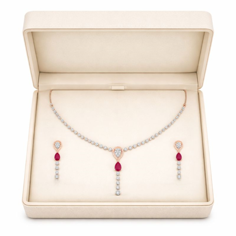 Ruby Radiance Diamond Set - 18K Jewellery Ruby Radiance Diamond Set - 18K Jewellery
