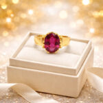 MAROON VALOR MEN'S GOLD RING - 22K JEWELLERY