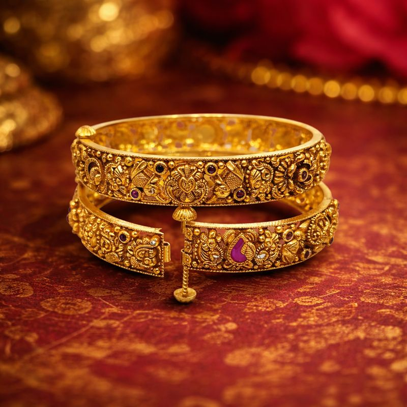 VAIBHAV REKHA GOLD BANGLES - 22K JEWELLERY VAIBHAV REKHA GOLD BANGLES - 22K JEWELLERY