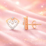 Crown-Drop Elegance Diamond Studs - 18K Jewellery