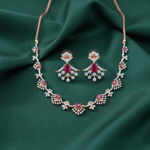 Scarlet Bloom Diamond Set  - 18K Jewellery