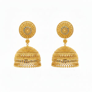 Rajvi Filigree Gold Jhumki- 22K Jewellery