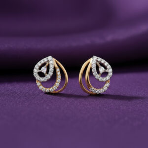 Twilight Curve Diamond Earrings - 18K Jewellery