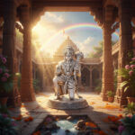 Sitting Lord Hanuman Antique Silver Idol-925 Sterling Silver