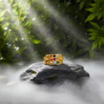 NAVARATNA AURA MEN'S GOLD RING - 22K JEWELLERY