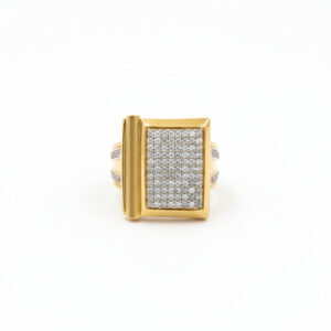 GOLDEN LEDGER CREST MEN'S RING - 22K JEWELLERY