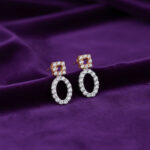 Elegant Loop Diamond Earrings - 18K Jewellery