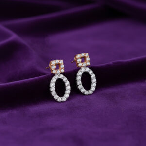 Elegant Loop Diamond Earrings - 18K Jewellery