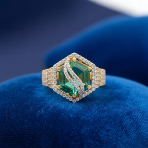 EVERGREEN HEXA CURVE GOLD RING - 22K JEWELLERY