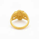 Radiant Flower Crest Gold Ring - 22K Jewellery
