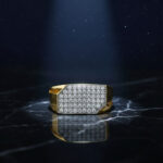 GOLDEN FACET EDGE MEN'S RING - 22K JEWELLERY