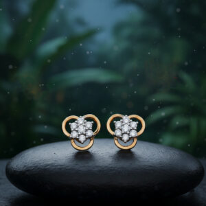 Clover Charm Diamond Earrings - 18K Jewellery