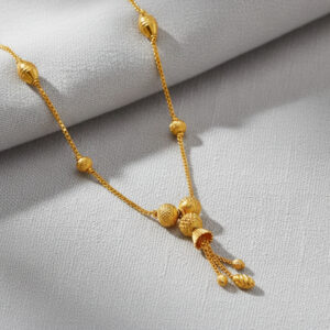 Swarna Dorika Beaded Gold Chain- 22K Jewellery