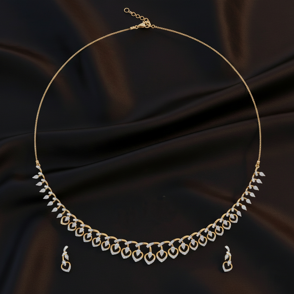 Leafy Elegance Diamond Set - 18K Jewellery Leafy Elegance Diamond Set - 18K Jewellery