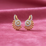 Peacock Light Diamond Earrings - 18K Jewellery