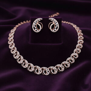 Rose Radiance Swirl Diamond Set - 18K Jewellery