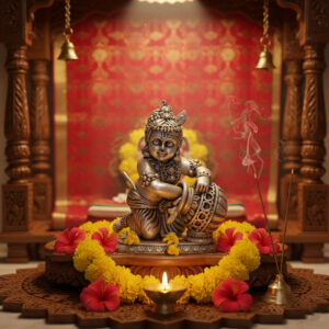 Silver Bal Krishna Idol - 925 Sterling Silver