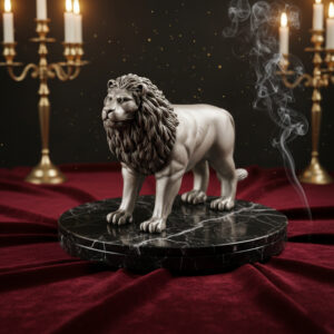 Regal Silver Lion Idol - 925 Sterling Silver