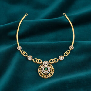 Floral Sparkle Gold Necklace - 22K Jewellery