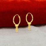 Whispering Strings Gold Earrings - 22K Jewellery