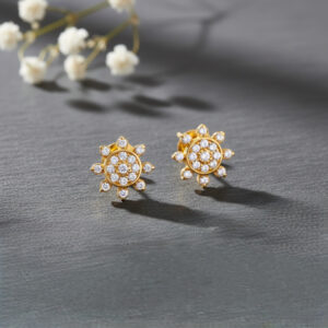 Starlit Spark Diamond Earrings - 22K Jewellery