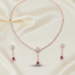 Blush Teardrop Charm Diamond Set - 18K Jewellery