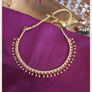 CZ Radiance Gold Necklace - 22K Jewellery