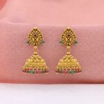 RANGIKA TEMPLE GOLD JHUMKAS- 22K JEWELLERY