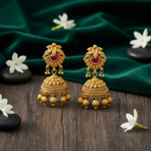 NEELAM PUSHPA GOLD JHUMKAS- 22K JEWELLERY