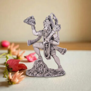 Lord Hanuman Antique Silver Idol - 925 Sterling Silver
