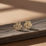 Petal Spark Diamond Earrings - 22K Jewellery
