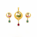 MAYURA ANAYA GOLD PENDANT SET - 22K JEWELLERY