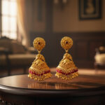 RAJWADA PUSHPA GOLD JHUMKAS- 22K JEWELLERY