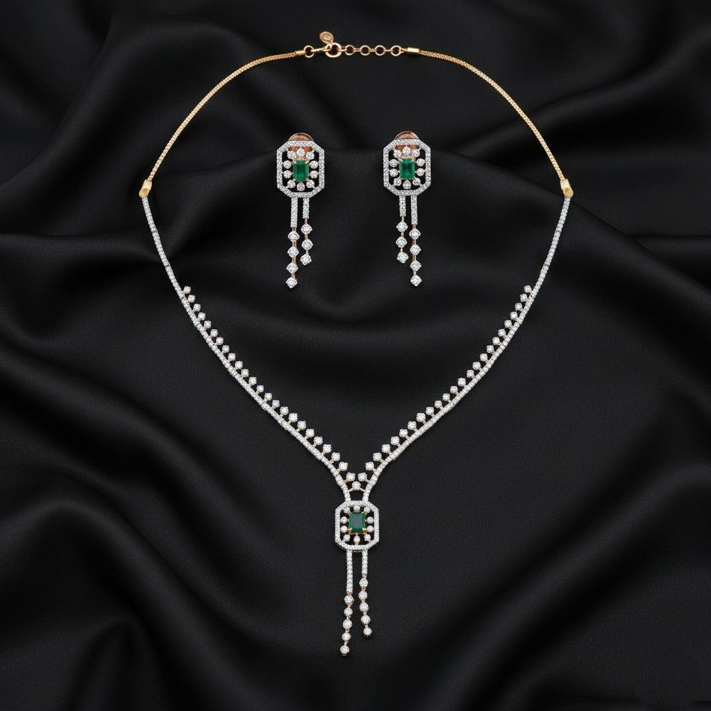 Luminous Verdant Diamond Set- 18K Jewellery Luminous Verdant Diamond Set- 18K Jewellery