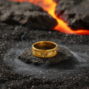 FLOWLINE ELEGANCE MEN'S GOLD RING - 22K JEWELLERY