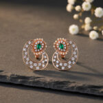 Flora Mesh Circle Diamond Earrings - 18K Jewellery