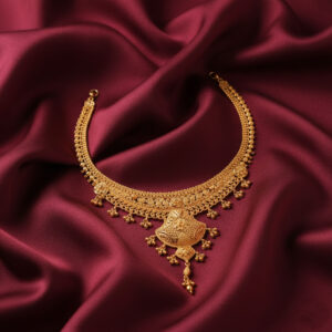 Golden Filigree Choker - 22K Jewellery