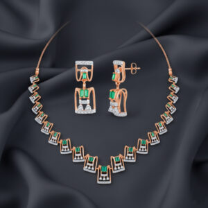 Regal Rows Diamond Set  - 18K Jewellery