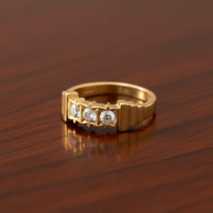 TRINITY CREST MEN'S GOLD RING - 22K JEWELLERY
