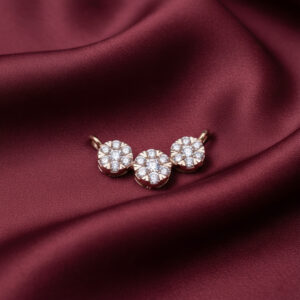 Sparkling Tri-Stone Diamond Pendant - 18K Jewellery