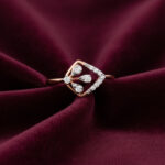 Crown-Drop Elegance Diamond Ring - 18K Jewellery