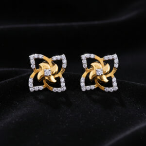Twist Flora Diamond Earrings - 18K Jewellery