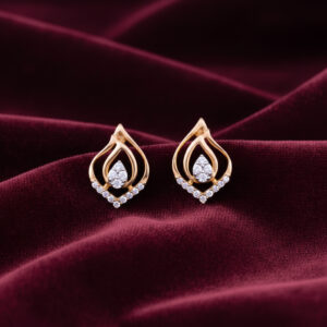 Glowleaf Charm Diamond Earrings - 18K Jewellery