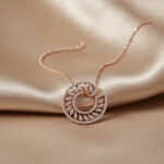Diamond Curl Pendant with Chain - 18K Jewellery
