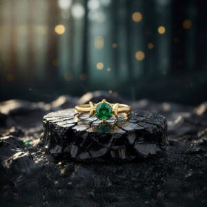MINT GLOW PETITE GOLD RING - 22K JEWELLERY