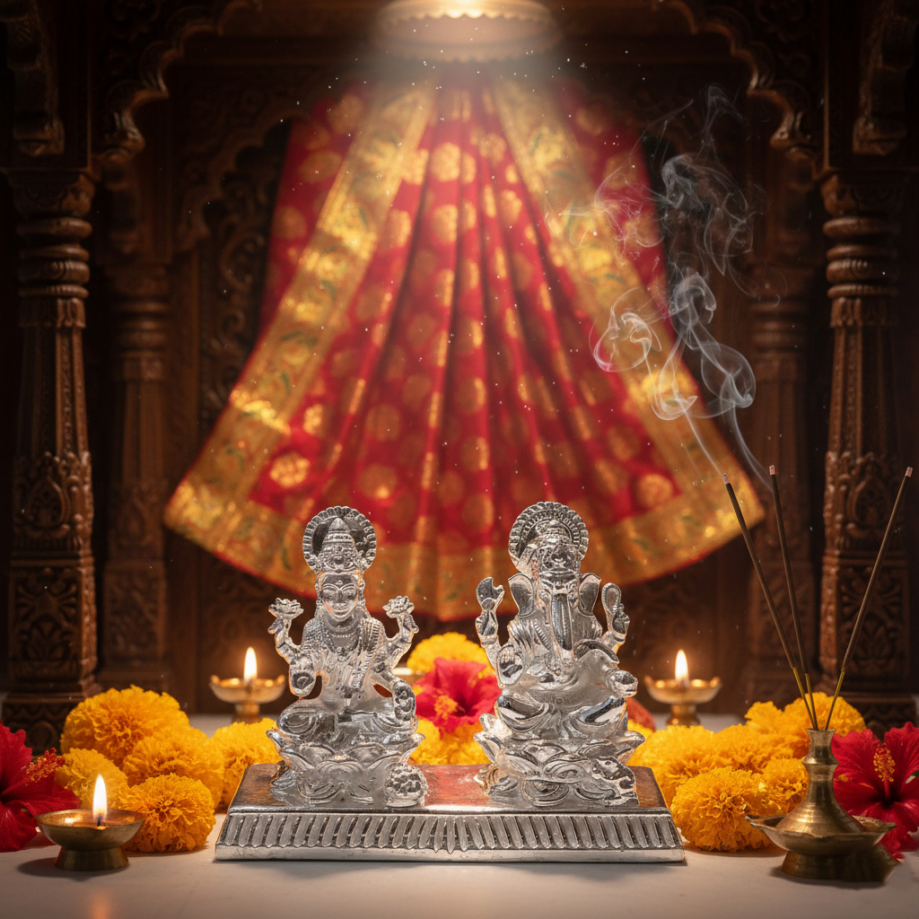 Lakshmi Ganesha Silver 925 idol 103.50 Gm Lakshmi Ganesha Silver 925 idol 103.50 Gm