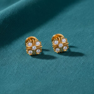 Royal Bloom Diamond Earrings - 18K Jewellery