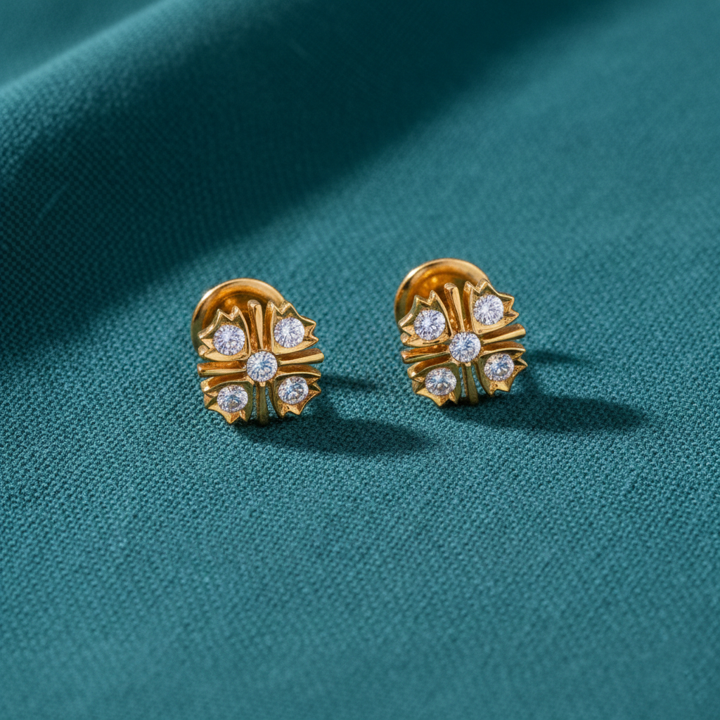 Royal Bloom Diamond Earrings - 18K Jewellery Royal Bloom Diamond Earrings - 18K Jewellery