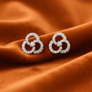 Triple Glow Diamond Earrings - 18K Jewellery
